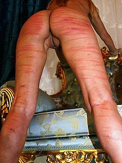 Using furniture instead of BDSM rack: nude girl is tied to chair, blindfolded and lashed extremely hard