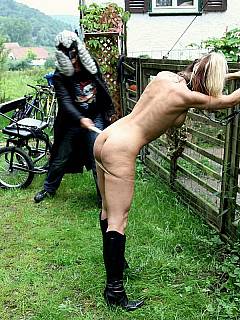 Naked ponygirl is whipped for being too slow when pulling a carriage by Whipped  Women